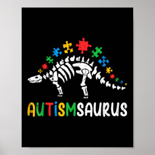 Poster Autismsaurus Dinossaur Boys Crianças Toddler Autis