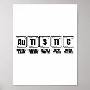 Poster Autista Au Ti S Ti C Mesa Periódica Dos Elementos