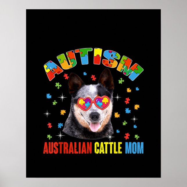Poster Autista | Gado australiano Mãe Quebra-cabeça (Frente)