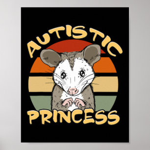 Poster Autista Princesa Cute Oculta Consciência Autismo