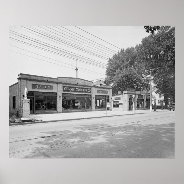Pôster Auto Dealership, 1926. Vintage Photo (Frente)