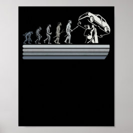 Poster Auto mechanic Evolution Fun Mechatronics Fix Car