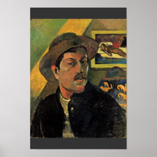Poster Auto-Retrato por Paul Gauguin (a melhor qualidade)