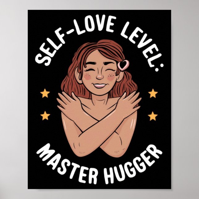 Poster Autoamor Nível Master Hugger Sticker (Frente)