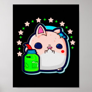 Poster Autoatendimento para Cat Sticker