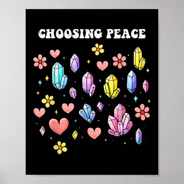 Poster Autocuidado Escolhendo Paz Amor Saúde Mental Bem-E (Frente)