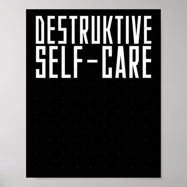 Poster Autocuidados Destrutivos (Frente)
