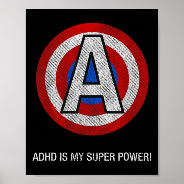 Poster Autoestima Motivacional De Super Potência Adhd &am (Frente)