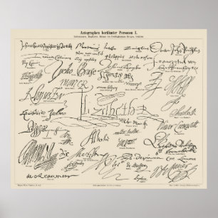 Poster Autográficos Famosos
