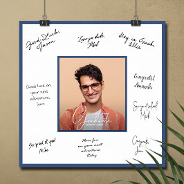 Poster Autógrafo de Formatura Azul Foto