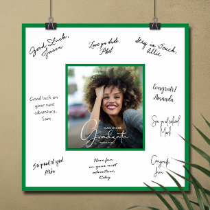 Poster Autógrafo de Formatura com Borda Verde