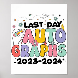 Poster Autografos Do Dia 2023-2024 Retro No Último Dia Da