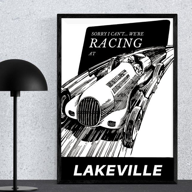 Poster Automóveis de Lakeville Connecticut Retro (Criador carregado)
