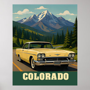 Poster 🌲 Automóvel Clássico Retro Pine Valley
