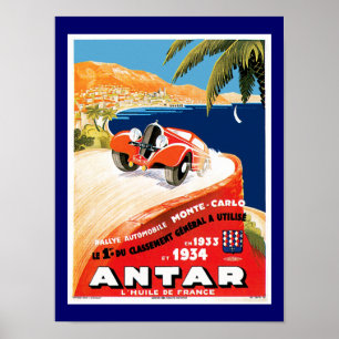 Pôster Automóvel de Monte - Carlo de Rallye