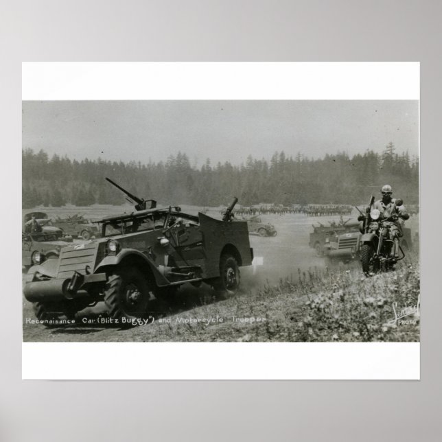 Poster Automóvel de reconhecimento e motociclo (Frente)