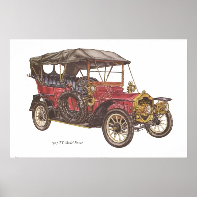 Poster Automóvel de Rover Modelo TT 1907 (Frente)