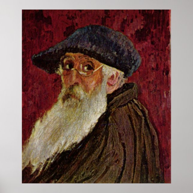 Pôster Autoretrato de Camille Pissarro 1898 (Frente)