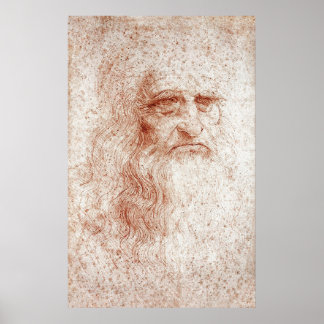 Poster Autoretrato de Leonardo da Vinci (1512)