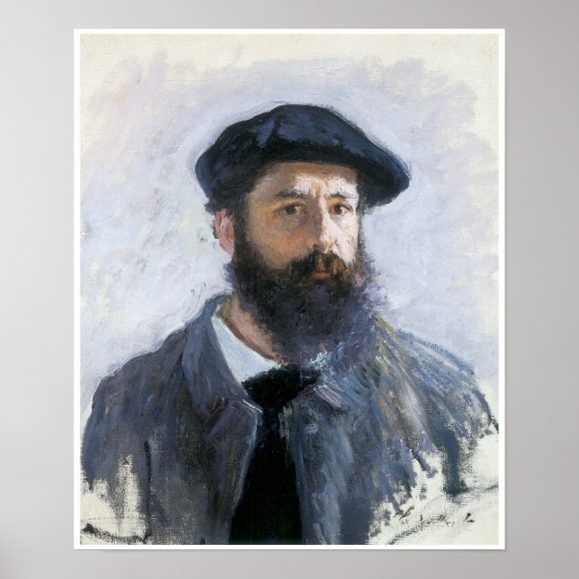 Pôster Autorretrato, 1886, Claude Monet (Frente)