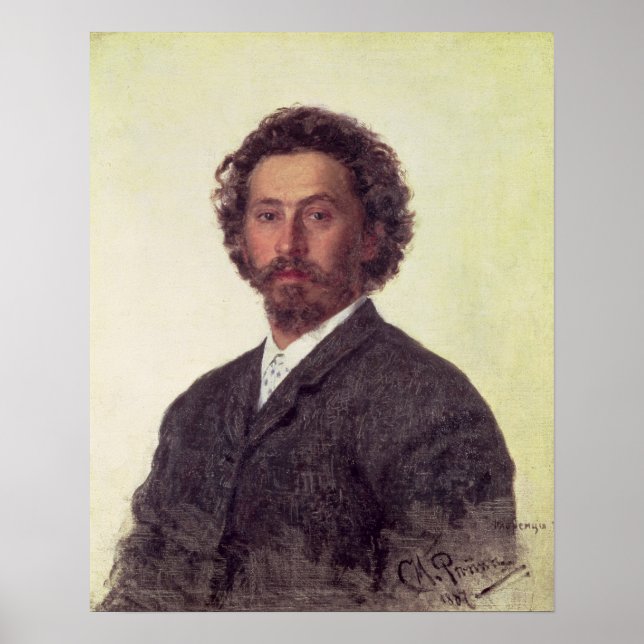 Poster Autorretrato, 1887 (Frente)