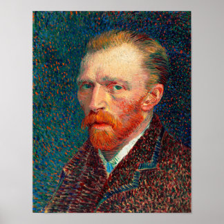 Poster Autorretrato (1887) de Vincent Van Gogh. Réplica