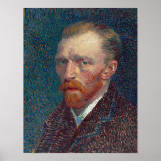Poster Autorretrato 1887 por Vincent van Gogh