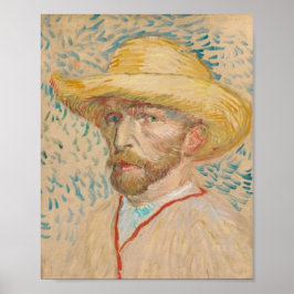 Poster Autorretrato com Chapéu de Palha de Vincent van G