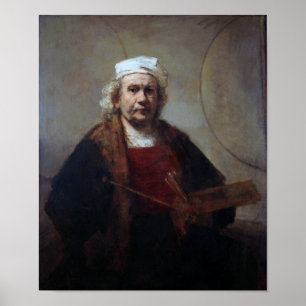 Poster Autorretrato com Dois Círculos, Rembrandt