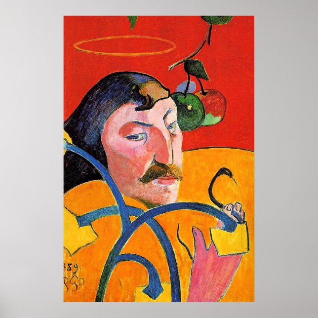 Poster Autorretrato com Halo e Serpente (Frente)