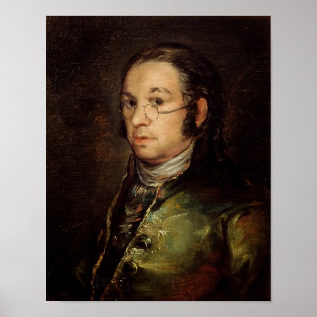 Pôster Autorretrato com óculos, 1788-98 (Frente)