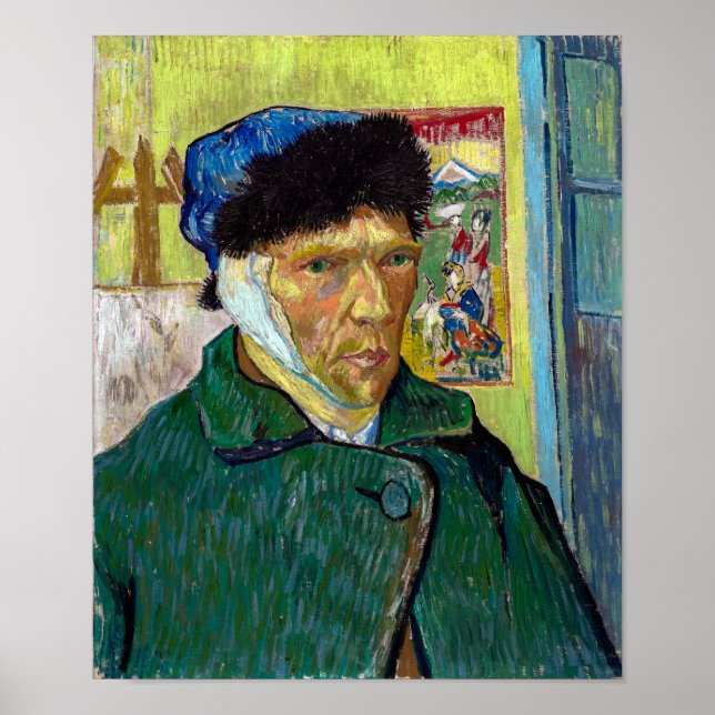 Poster Autorretrato com Orelha Bandada | Van Gogh | (Frente)