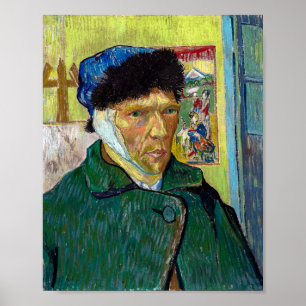Poster Autorretrato com Orelha Bandada Van Gogh