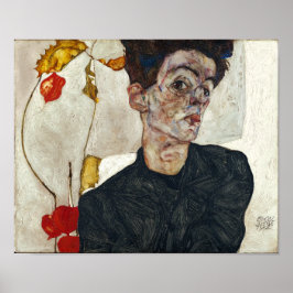 Poster Autorretrato com Physalis | Egon Schiele |