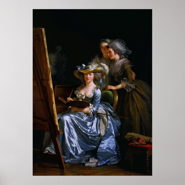 Poster Autorretrato de Adélaïde Labille-Guiard com Dois P (Frente)