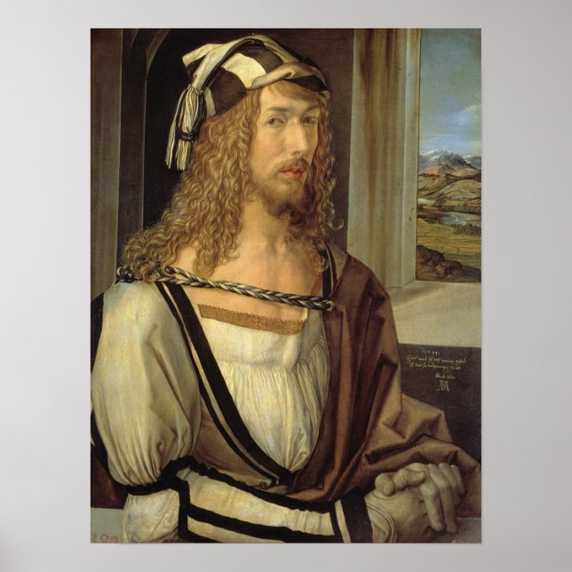 Poster Autorretrato de Albrecht Dürer (1498) (Frente)