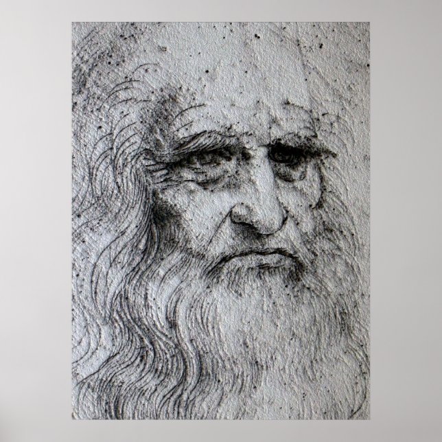 Poster - autorretrato de Leonardo Da Vinci (Frente)