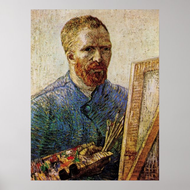 Poster Autorretrato de Van Gogh diante do Cavalete (Frente)