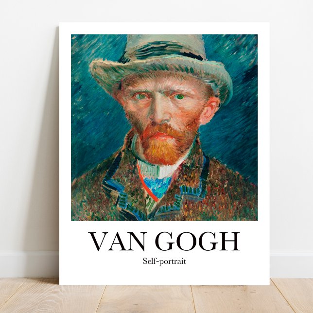 Poster Autorretrato de Vincent Van Gogh (Own Van Gogh's Bold Vision: Self-Portrait (1887) Poster. Vivid colors & museum quality)