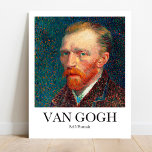 Poster Autorretrato de Vincent van Gogh<br><div class="desc">O autorretrato de Vincent Van Gogh (1887). Trabalhos de arte Famosos</div>