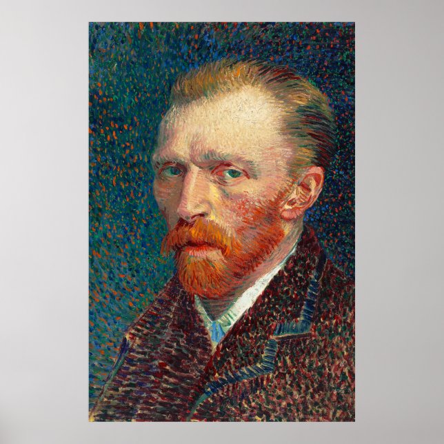 Poster Autorretrato de Vincent Van Gogh (1887).  (Frente)