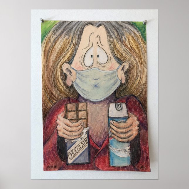 Poster "Autorretrato durante uma pandemia", por Barbara D (Frente)