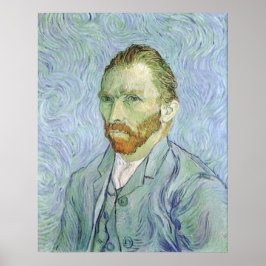 Poster Autorretrato em azul por Vincent van Gogh
