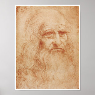 Pôster Autorretrato, giz vermelho, Leonardo da Vinci, 151