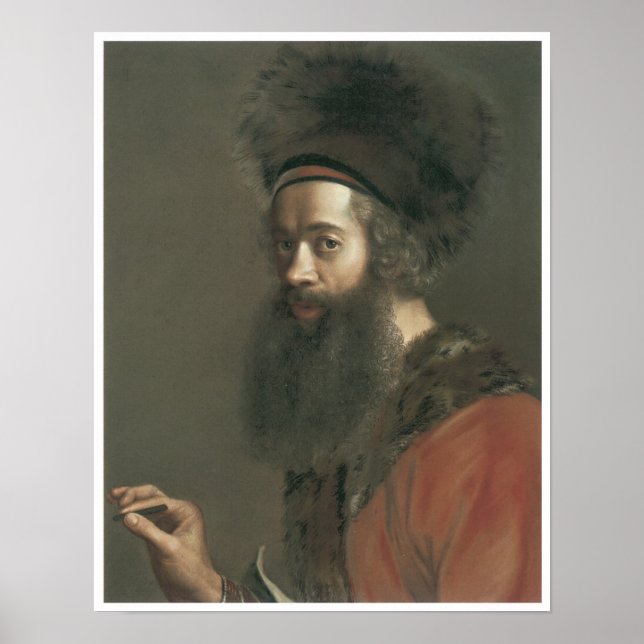 Pôster Autorretrato, Jean-Etienne Liotard, 1744-45 (Frente)