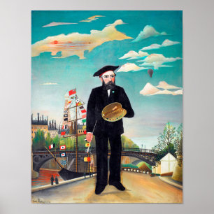 Poster autorretrato, paisagem, Rousseau