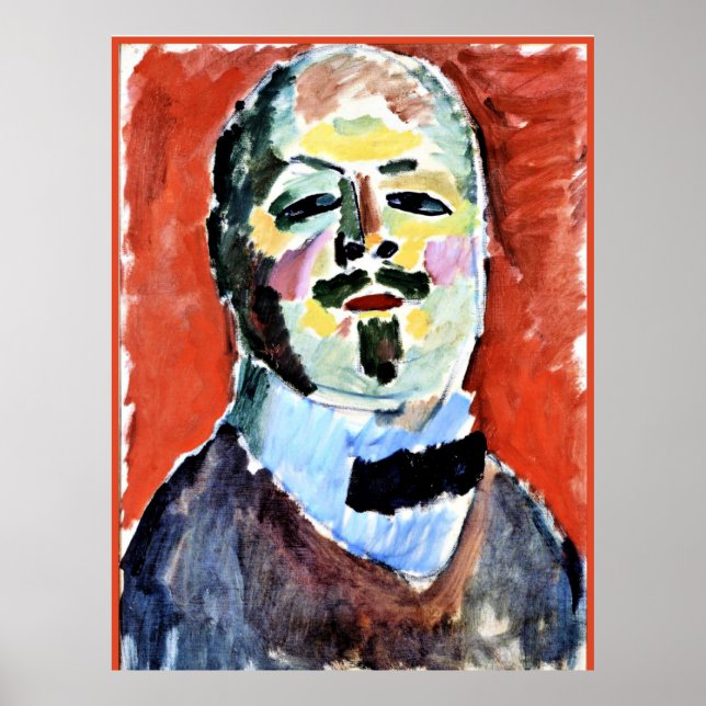 Poster Autorretrato, pintura de Alexi Jawlensky, 1905 (Frente)