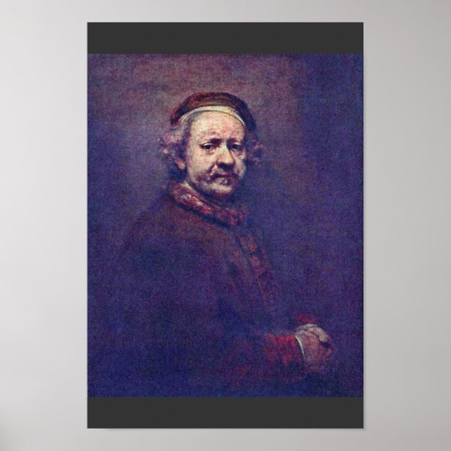 Poster Autorretrato. Por Rembrandt Van Rijn (Frente)
