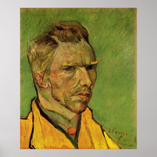 Poster Autorretrato, Vincent van Gogh. (Frente)