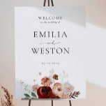Poster Autumn Bohemian Wedding Sign<br><div class="desc">Este Autumn Bohemian Wedding Sign da Coleção Emilia apresenta florais feitos à mão em tons de burgundy,  rosa e ouro. Personalize-o com seus detalhes de forma fácil e rápida. Basta pressionar o botão 'personalizar' para reorganizar e formatar o estilo e a posição do texto.</div>